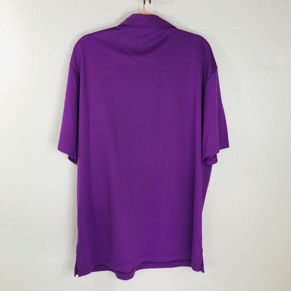 PGA Tour Purple Golf Polo Short Sleeve Shirt Men Size XL - Picture 2 of 7
